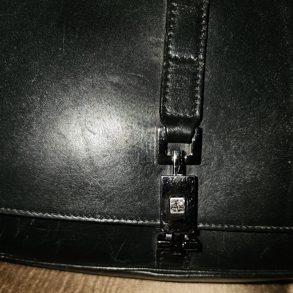 2000s Pre-Loved Vintage GUCCI Jackie O Small Black Leather Purse 100% Tom Ford - Picture 2 of 13